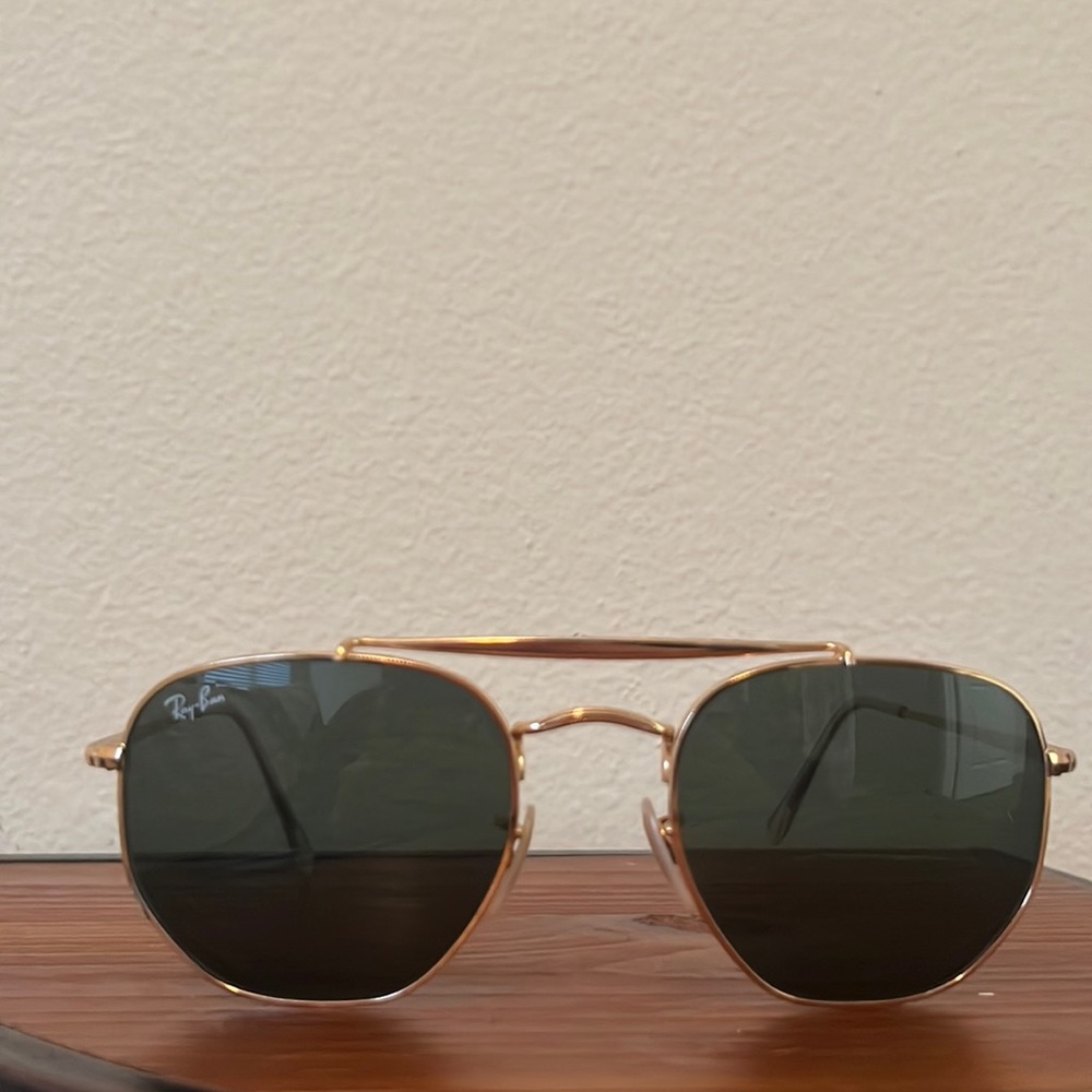 Ray-Ban Marshal sunglasses - green classic lenses & gold frame